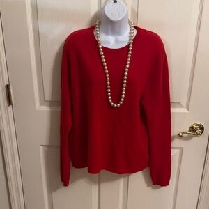 Tahari Pure Luxe Red Cashmere Sweater